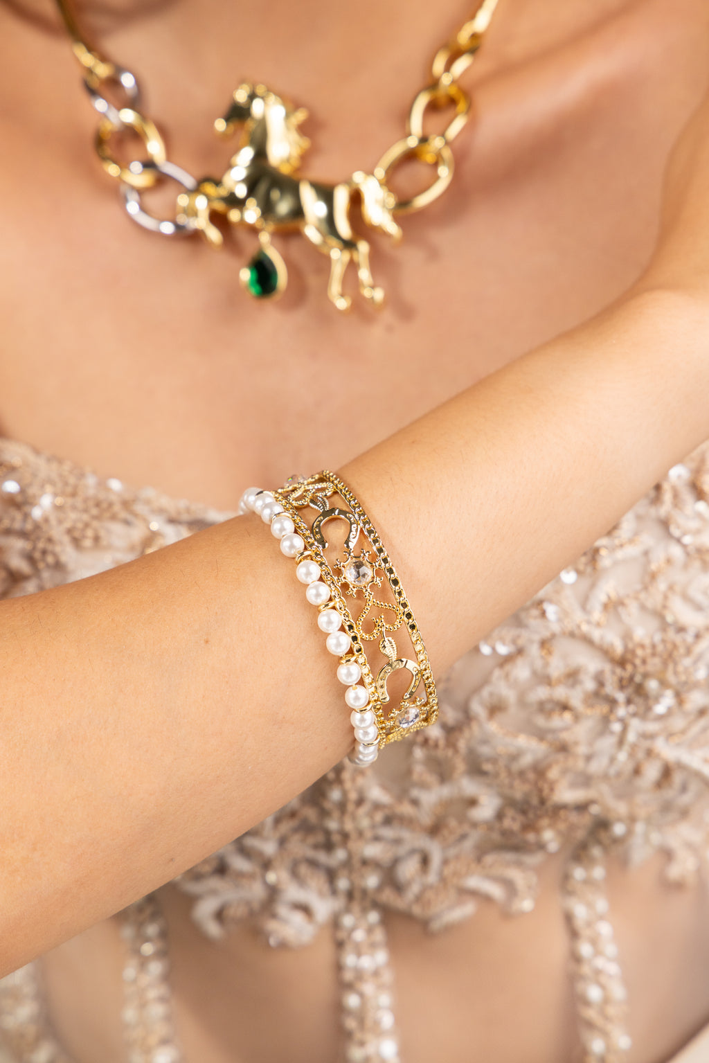 The Stallion Pearl Cuff